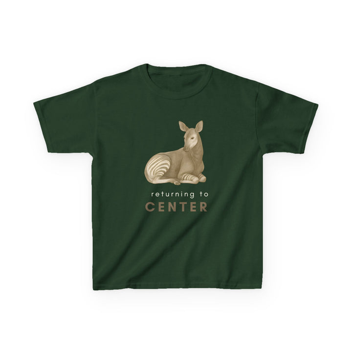 Kids Okapi Tee | "Returning to Center" | Sketch Design | Eco-Conscious | Calm & Centered
