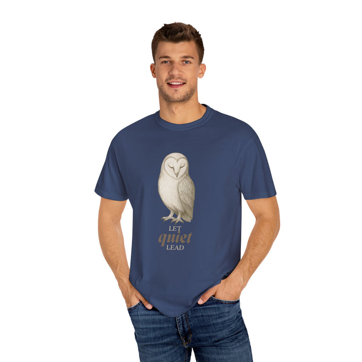 Let Quiet Lead – Owl | Calm & Centered | Sketch Series by Pure Perspective | Eco Friendly Graphic Tee
