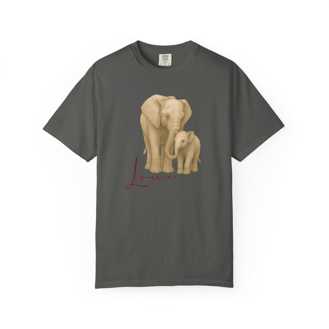 The Legacy of Love – Elephant Mom and Baby | Connected & Compassionate | Sketch Series by Pure Perspective App | Eco Friendly Graphic Tee