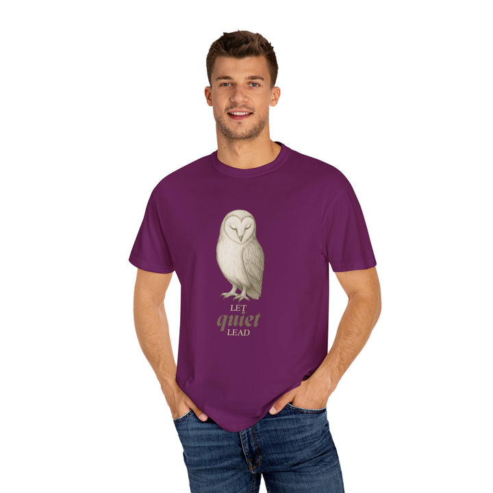 Let Quiet Lead – Owl | Calm & Centered | Sketch Series by Pure Perspective | Eco Friendly Graphic Tee