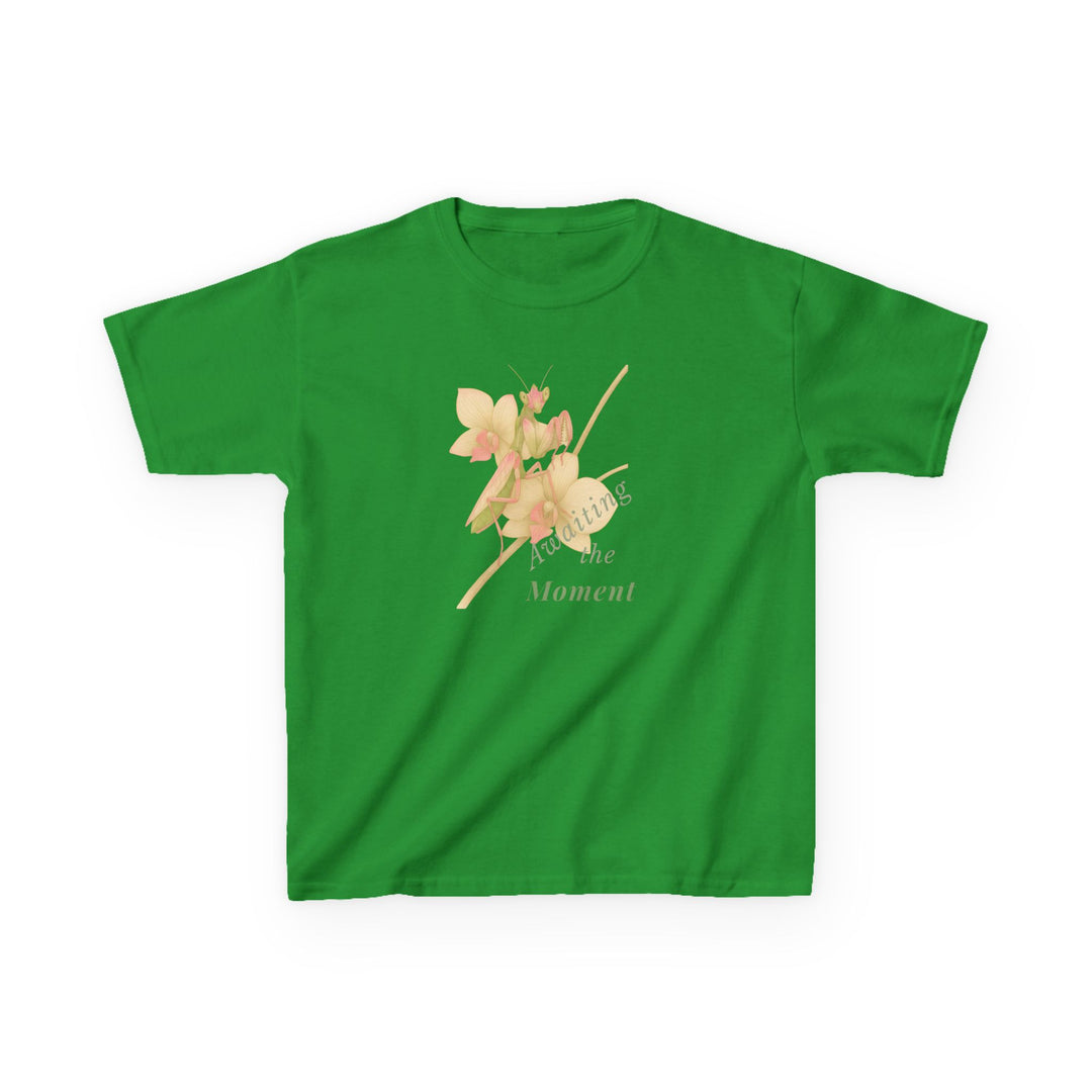 Kids Orchid Mantis Tee | "Awaiting the Moment" | Sketch Design | Eco-Conscious | Reflective & Wise