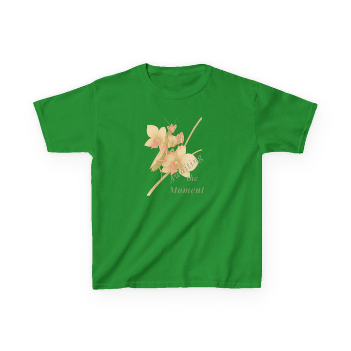 Kids Orchid Mantis Tee | "Awaiting the Moment" | Sketch Design | Eco-Conscious | Reflective & Wise