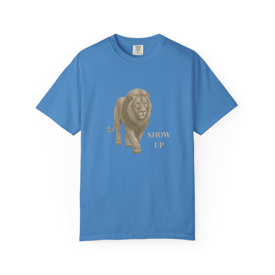 Show Up – Lion | Empowered & Bold | Sketch Series by Pure Perspective | Eco Friendly Graphic Tee