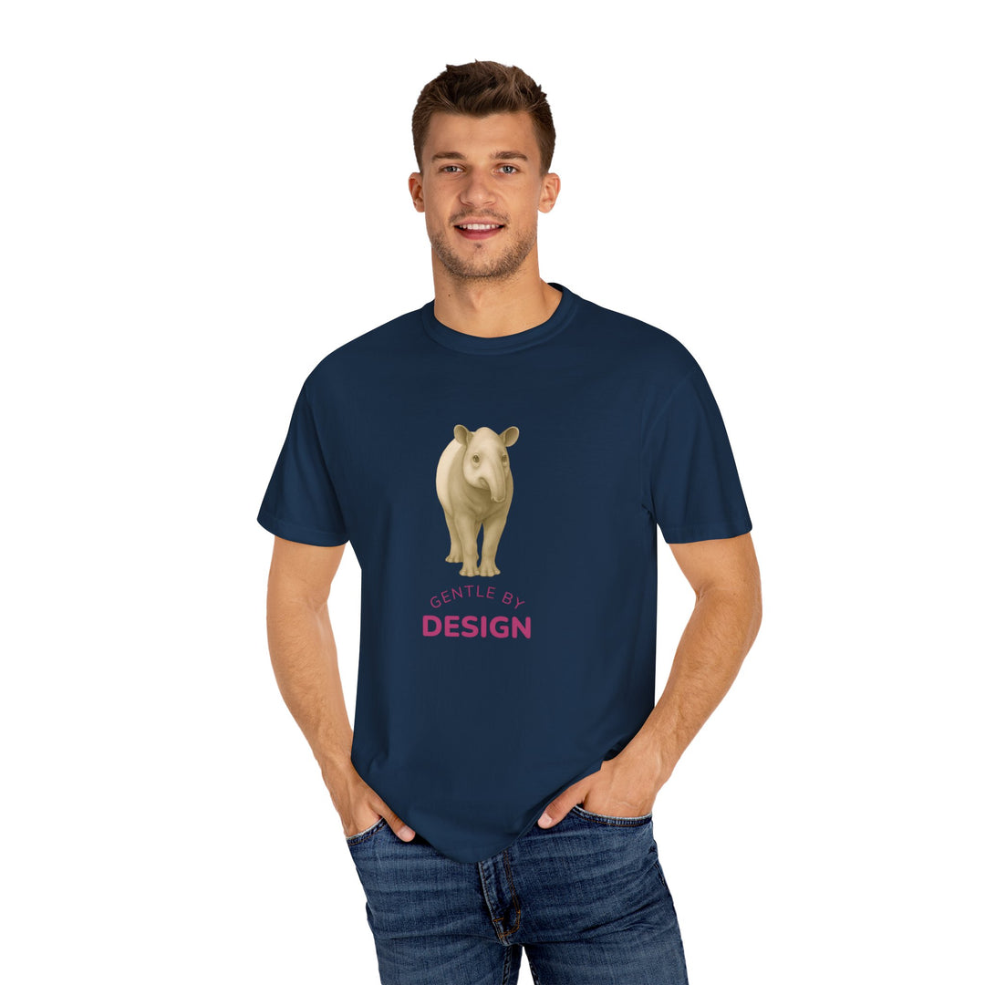 Gentle By Design – Tapir | Grounded & Gentle | Sketch Series by Pure Perspective | Eco Friendly Graphic Tee