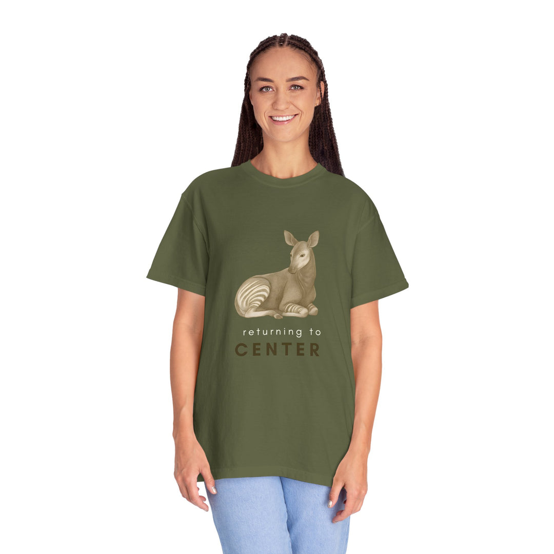 Returning to Center – Okapi | Calm & Centered | Sketch Series by Pure Perspective | Eco Friendly Graphic Tee