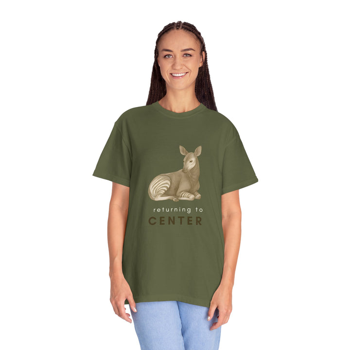 Returning to Center – Okapi | Calm & Centered | Sketch Series by Pure Perspective | Eco Friendly Graphic Tee