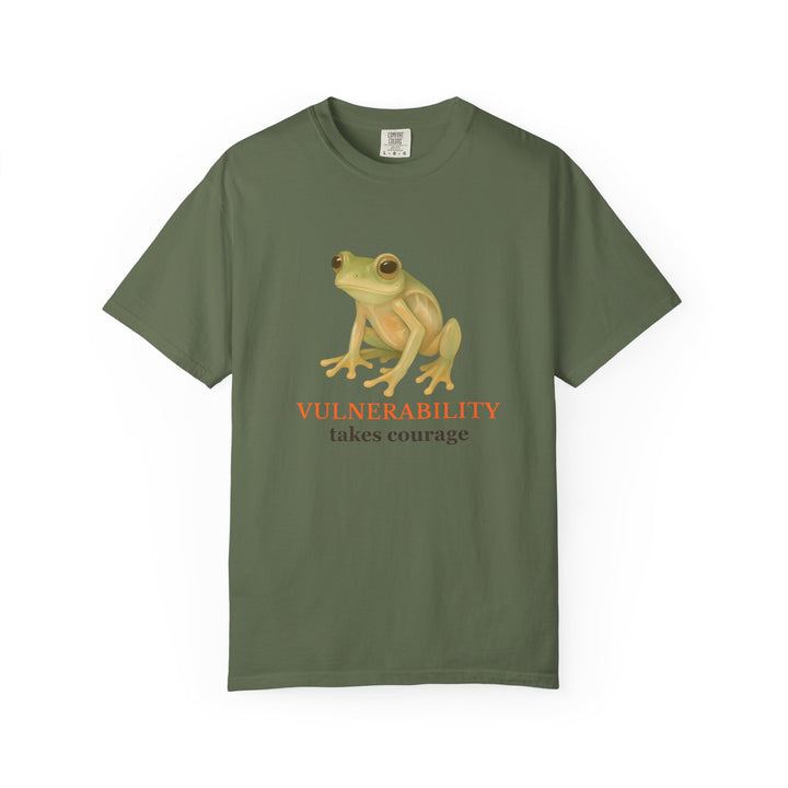 Vulnerability Takes Courage – Glass Frog | Hopeful & Healing | Sketch Series by Pure Perspective App | Eco Friendly Graphic Tee