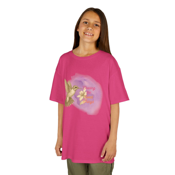 Kids Hummingbird Tee | Chasing the Sweet Things says "Look for Joy" | Sketch Design | Eco-Conscious | Hopeful & Healing