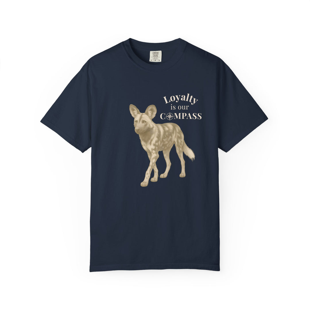 Loyalty Is Our Compass – African Wild Dog | Empowered & Bold | Sketch Series by Pure Perspective | Eco Friendly Graphic Tee