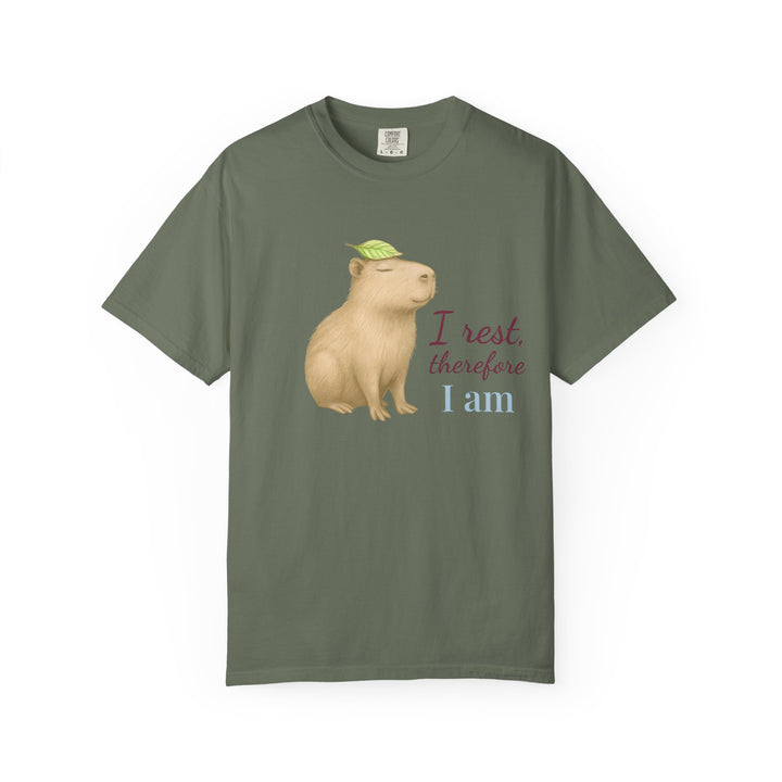 I Rest, Therefore I Am – Capybara | Grounded & Gentle | Sketch Series by Pure Perspective | Eco Friendly Graphic Tee