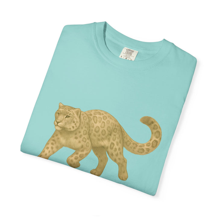 Master In Motion – Snow Leopard | Patience & Peaceful | Sketch Series by Pure Perspective App | Eco Friendly Graphic Tee