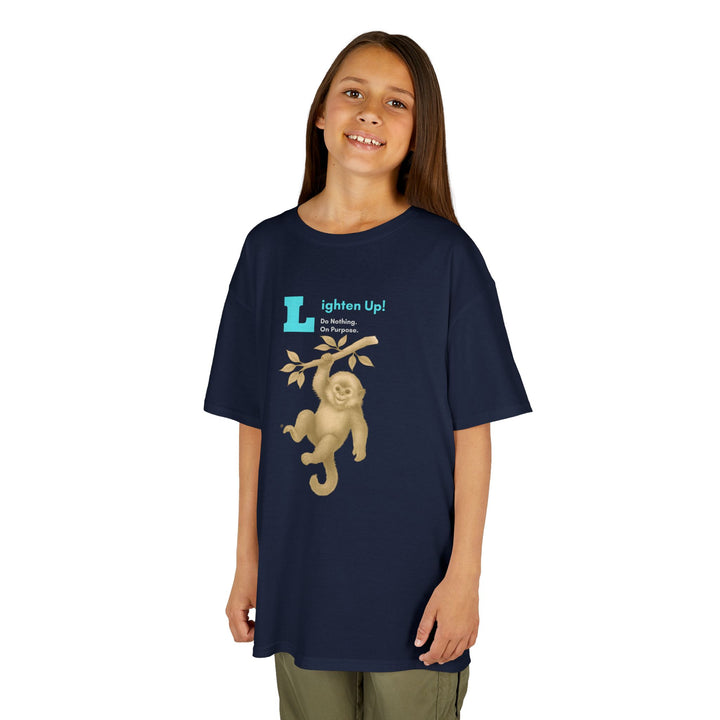 Kids Golden Snub-Nosed Monkey Tee | "Lighten Up" | Sketch Design | Eco-Conscious | Joyful & Playful