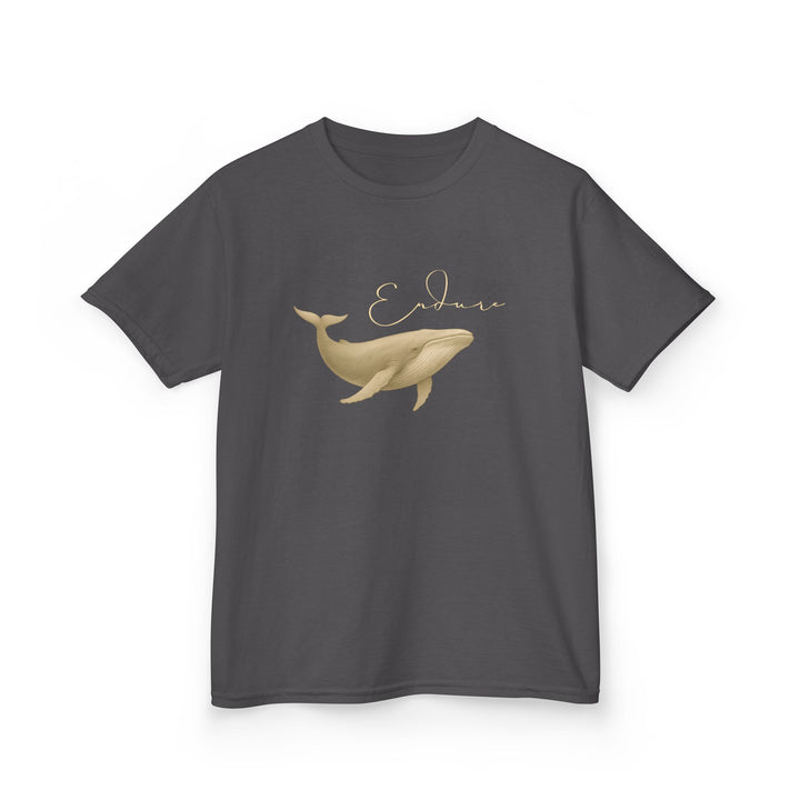Kids Blue Whale Tee | "Endure" | Sketch Design | Eco-Conscious | Connected & Compassionate