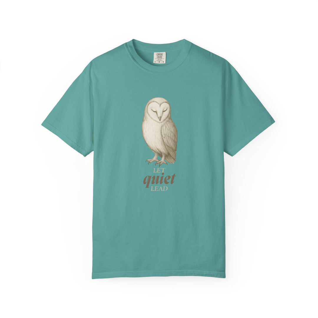 Let Quiet Lead – Owl | Calm & Centered | Sketch Series by Pure Perspective | Eco Friendly Graphic Tee