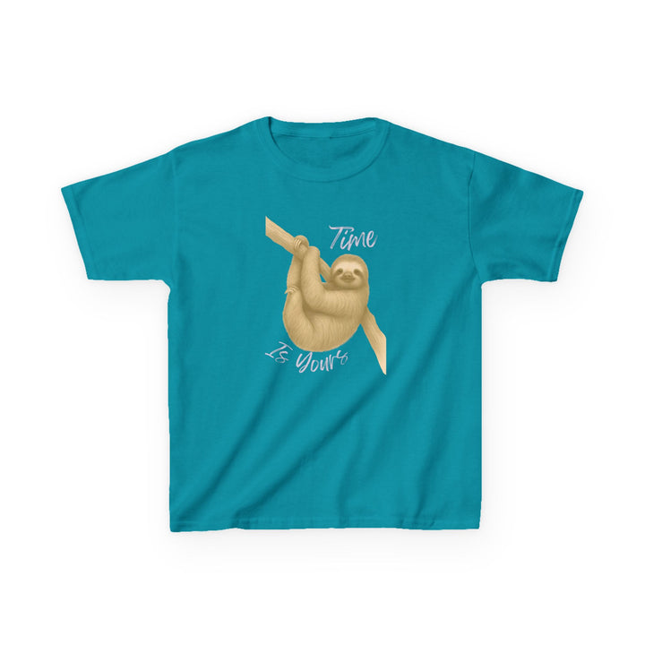 Kids Sloth Tee | "Time is Yours" | Sketch Design | Eco-Conscious | Patient & Peaceful