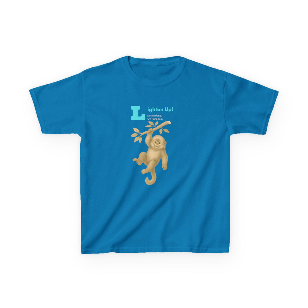 Kids Golden Snub-Nosed Monkey Tee | "Lighten Up" | Sketch Design | Eco-Conscious | Joyful & Playful