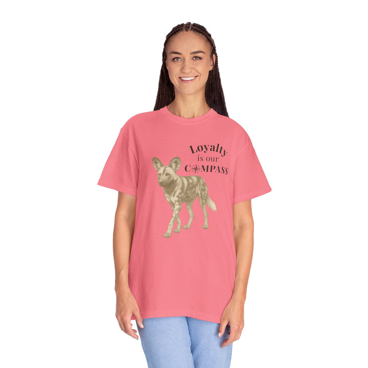 Loyalty Is Our Compass – African Wild Dog | Empowered & Bold | Sketch Series by Pure Perspective | Eco Friendly Graphic Tee