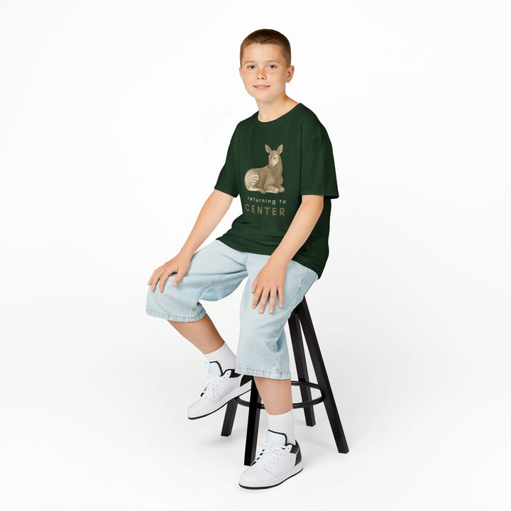 Kids Okapi Tee | "Returning to Center" | Sketch Design | Eco-Conscious | Calm & Centered