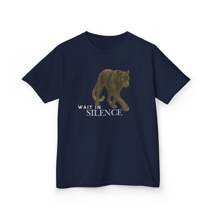 Kids Jaguar Tee | Wait In Silence say "Listen Big" | Sketch Design | Eco-Conscious | Reflective & Wise