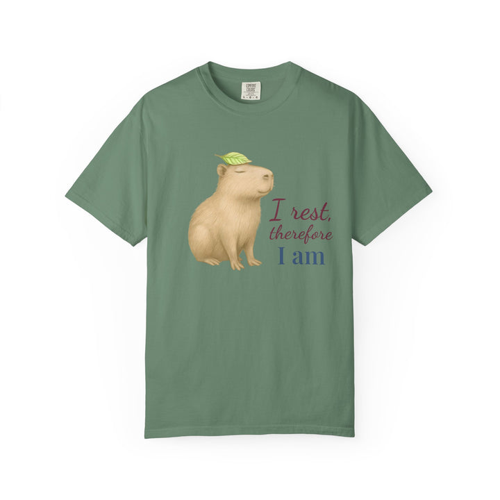 I Rest, Therefore I Am – Capybara | Grounded & Gentle | Sketch Series by Pure Perspective | Eco Friendly Graphic Tee