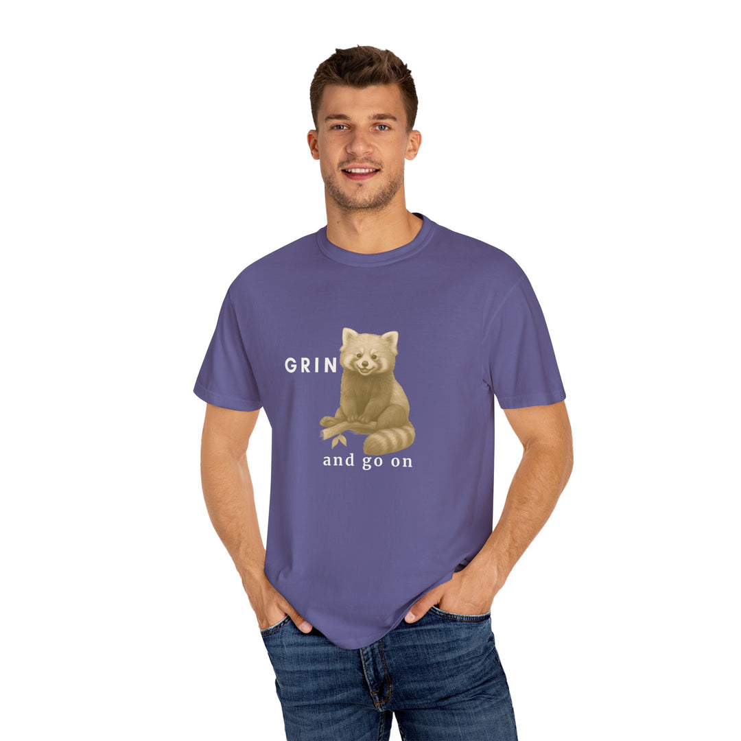 Grin and go on – Red Panda | Joyful & Playful | Sketch Series by Pure Perspective App | Eco Friendly Graphic Tee
