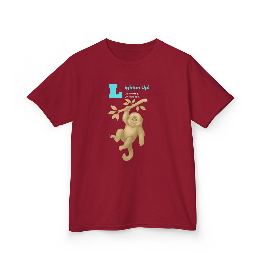 Kids Golden Snub-Nosed Monkey Tee | "Lighten Up" | Sketch Design | Eco-Conscious | Joyful & Playful