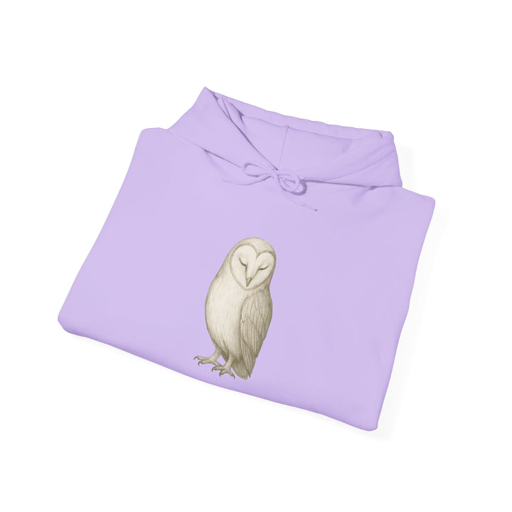 Let Quiet Lead – Barn Owl Edition | Calm & Centered Series | Unisex Heavy Blend™ Hooded Sweatshirt | Eco-Friendly Apparel