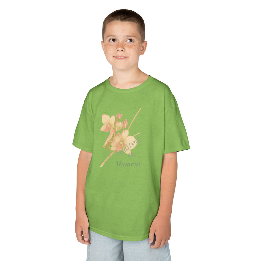 Kids Orchid Mantis Tee | "Awaiting the Moment" | Sketch Design | Eco-Conscious | Reflective & Wise